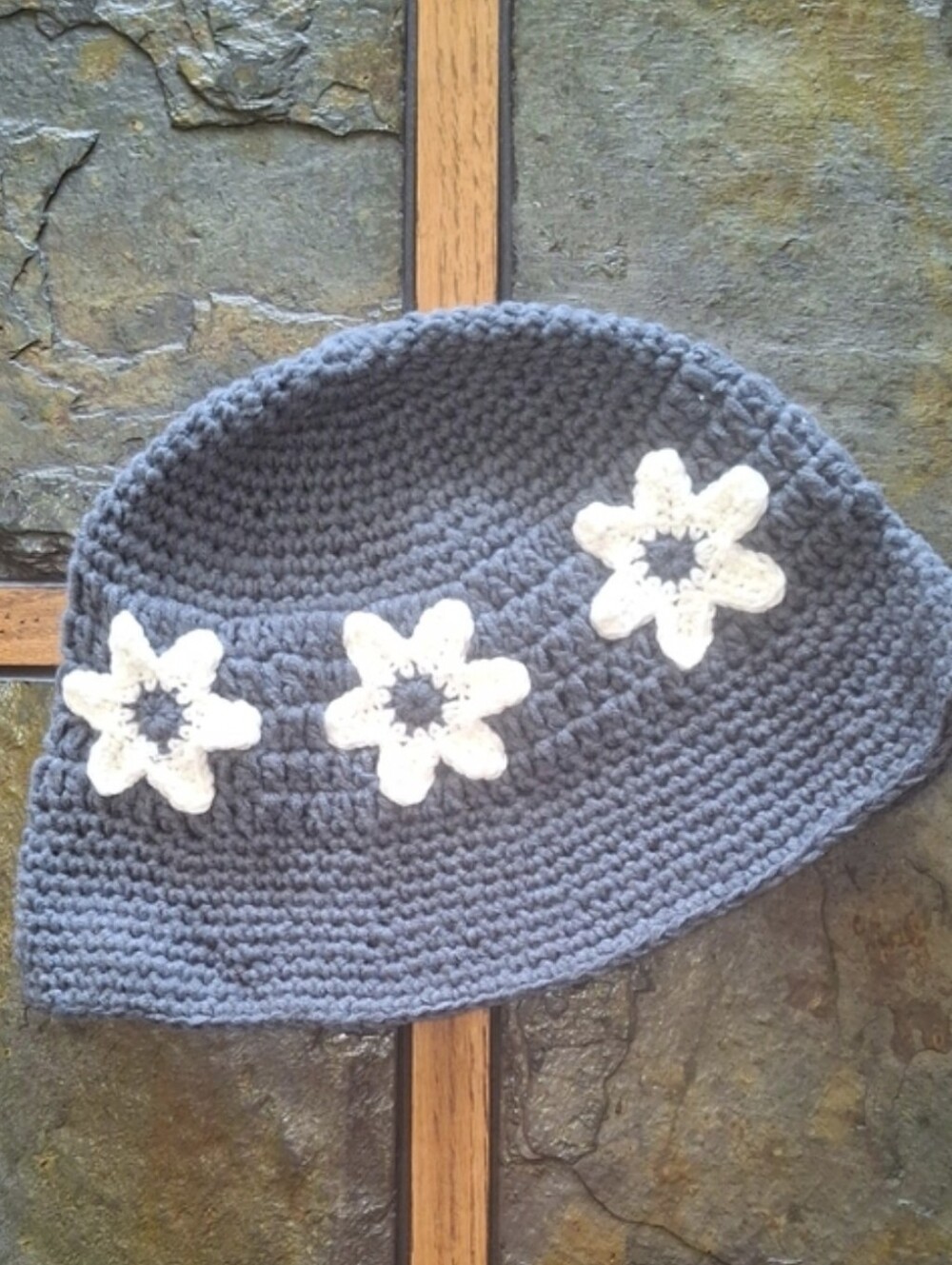 Hand-Crocheted Flower Bucket Hat